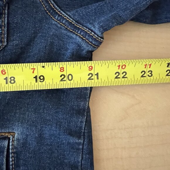 NWT Create 2MRW Men's Blue Denim Jacket Size M Distressed Hand Painted Stretch - Picture 10 of 11